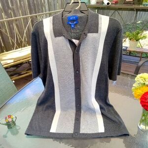 NWT Men's Apt. 9 Button Front Polo Sweater, L